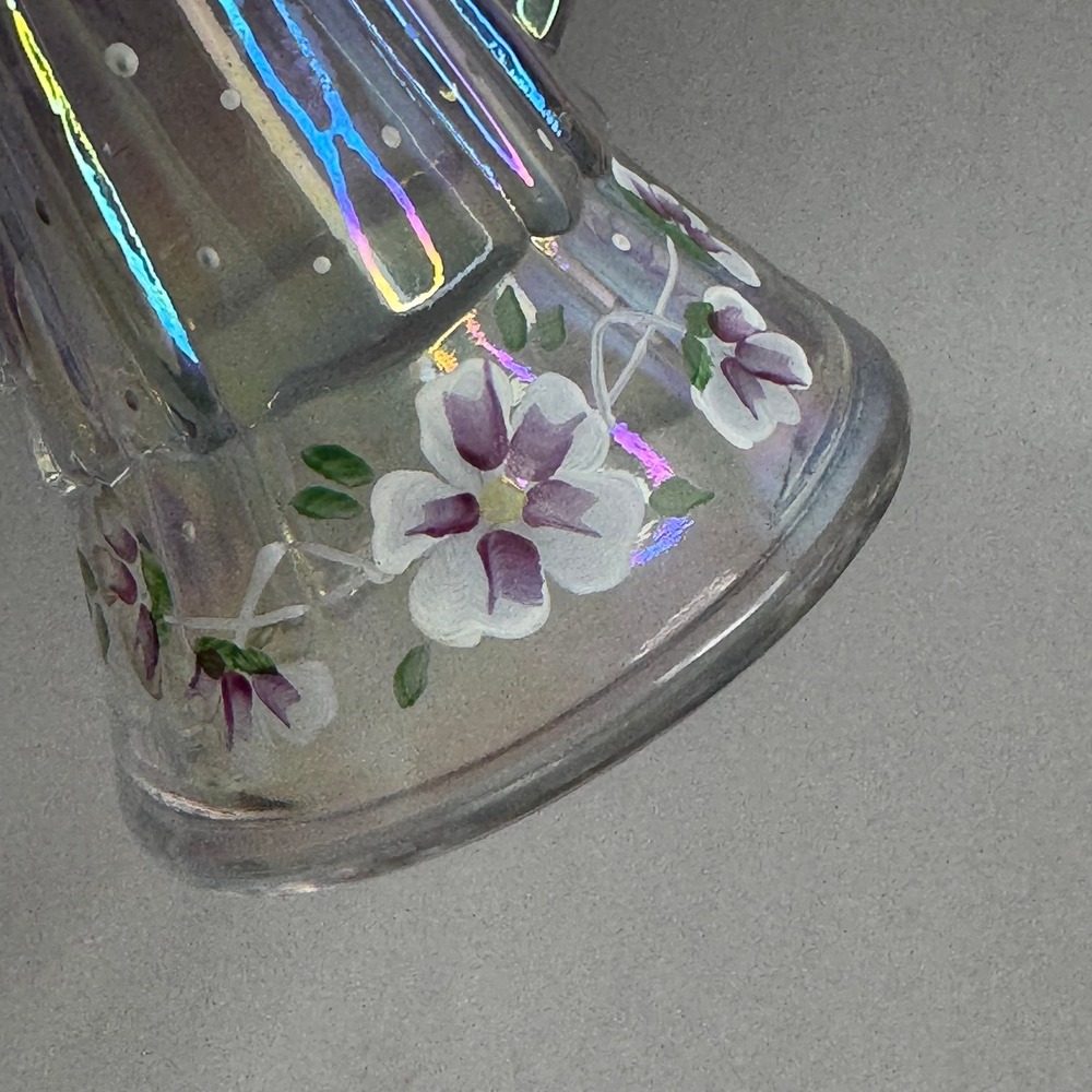 FENTON Iridescent Glass Angel‎ Figurine Praying Hands Flowers Holiday Decor - Picture 5 of 10